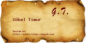 Göbel Timur névjegykártya